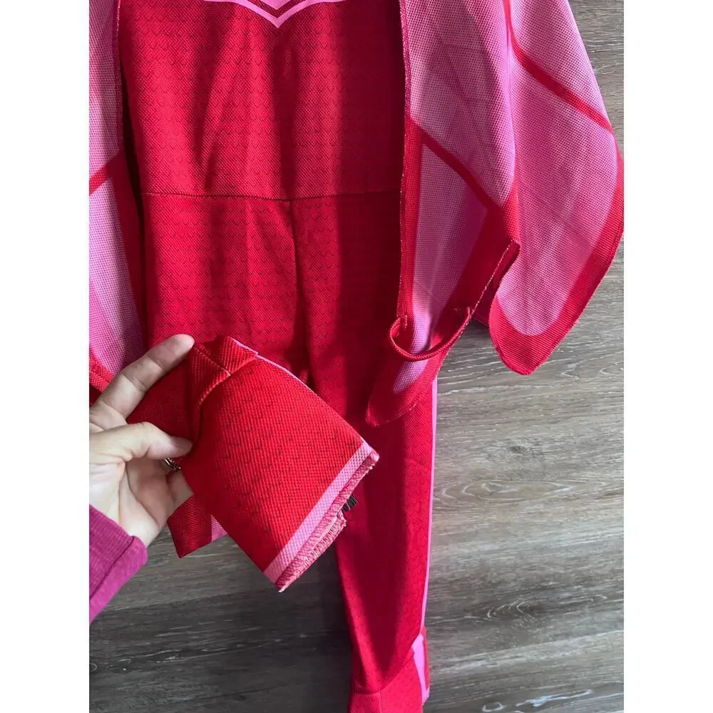 PJ Masks costume Owlette Girl Halloween Deluxe size 3-4 Years pink red